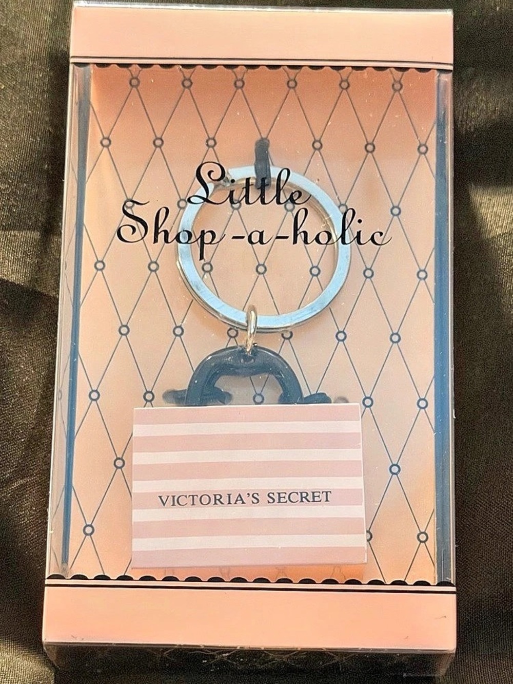 Vintage Victoria's Secret "Little Shop-a-holic" Shopping Bag Keychain - NIB Coll